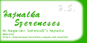 hajnalka szerencses business card